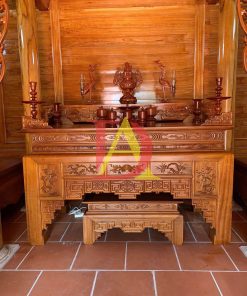 Bàn Thờ Cổ Sáp Gỗ Gù Chân