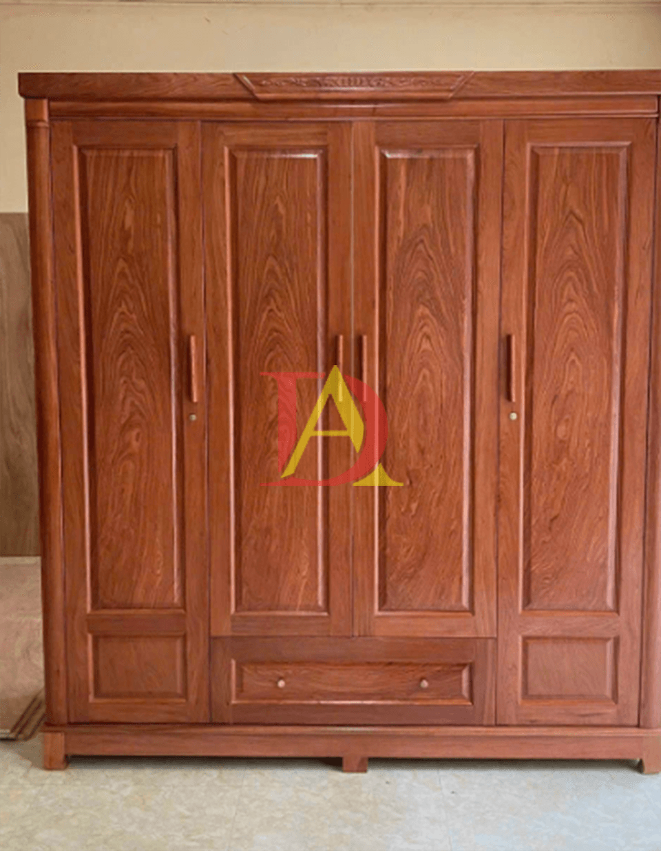Tủ Quần Áo Gỗ Hương Đá 4 Cánh Đẹp Giá Rẻ