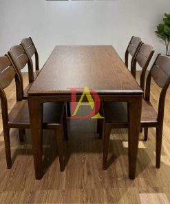 Bộ Bàn Ăn 6 Ghế Gỗ Sồi