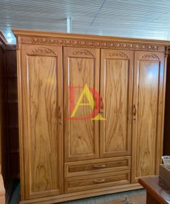 Tủ Quần Áo Gỗ Gõ Đỏ 1M8