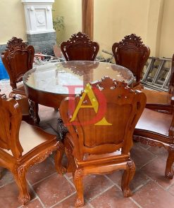 Bàn Ăn Nguyên Khối 8 Ghế