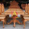 Bộ Bàn Ăn Gỗ Gõ Đỏ 8 Ghế Bàn Chân Trụ bo ban an go go do 8 ghe ban chan tru 3