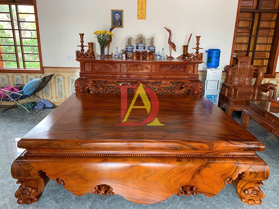 Sập Trơn Gỗ Hương Đá