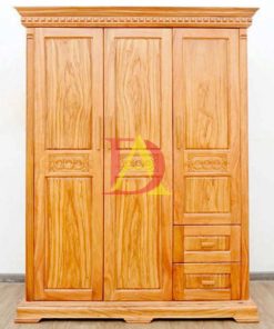 Tủ Quần Áo Gỗ Gõ Đỏ 2 Buồng 1m6