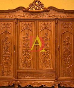 Tủ Quần Áo Gỗ Gõ Đỏ Cổ Điển