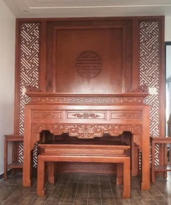 Vách CNC Bàn Thờ Gỗ Tự Nhiên