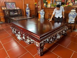 Cách lựa chọn sập gỗ khảm tự nhiên cao cấp 01 Mặt sập gỗ khảm